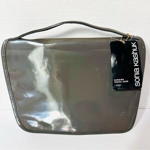 Sonia Kashuk Hanging Travel Case - Gray Patent Finish NWT